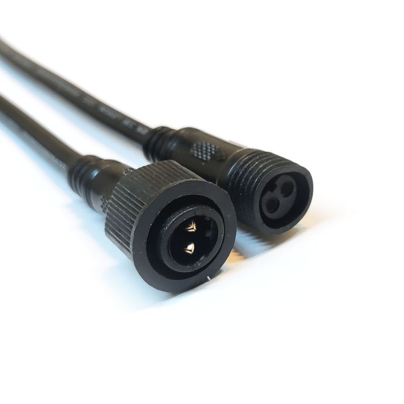کانکتور بین راهی ضدآب مشکی 2pin