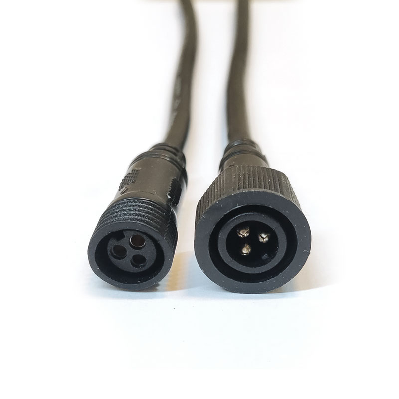 کانکتور بین راهی ضدآب مشکی 3pin